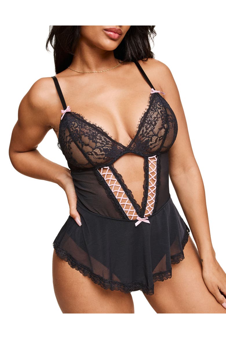 Eleanor Bodysuit Lingerie, Main, color, Black