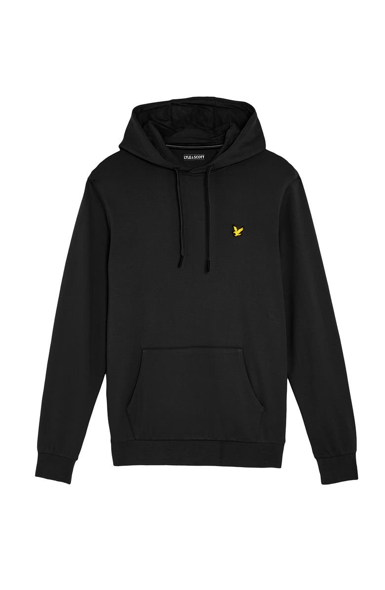 Lyle & Scott Fly Fleece Long Sleeve Hoodie, Alternate, color, Jet Black