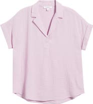 beachlunchlounge London Cotton Gauze Popover Top