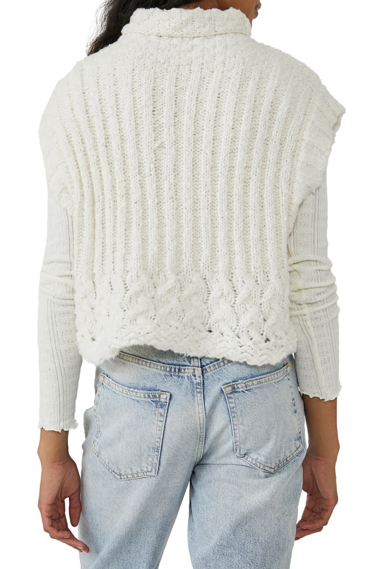 Wilder Turtleneck Sweater Vest, Alternate, color, IVORY