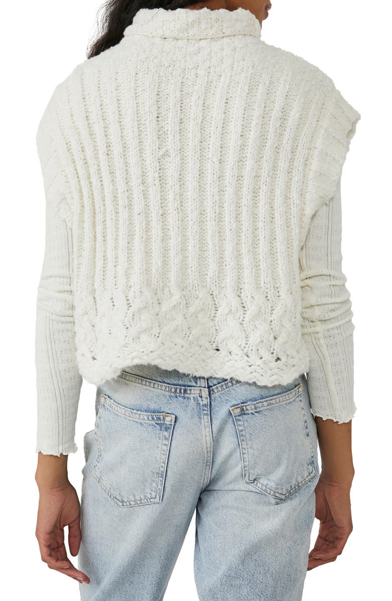 Free People Wilder Turtleneck Sweater Vest, Alternate, color,