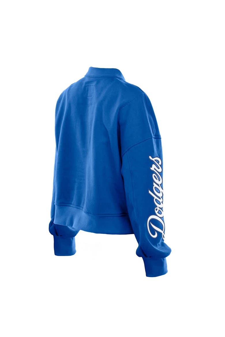 Women's New Era x Alpha Industries Royal Los Angeles Dodgers Cropped Full-Zip Jacket, Alternate, color, Royal