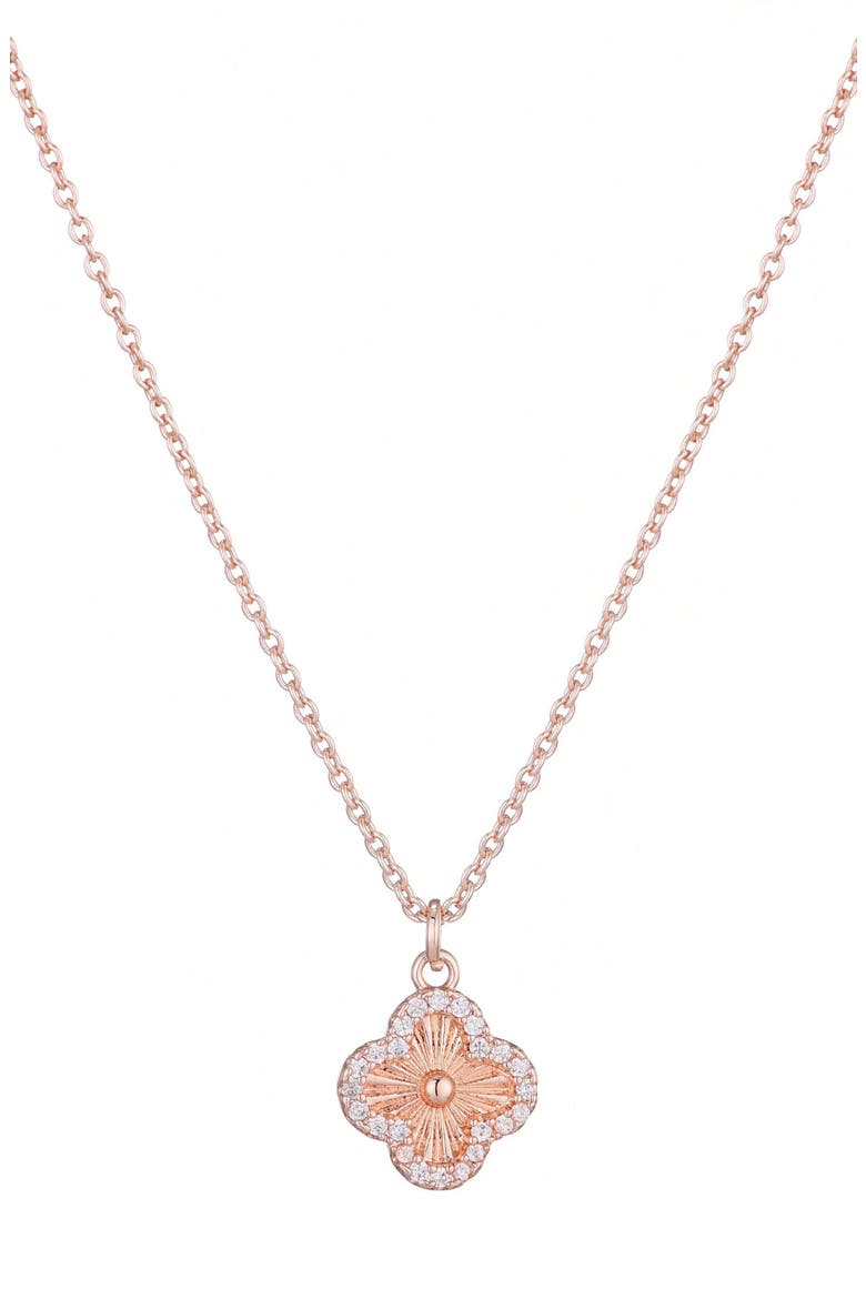14k Rose Gold Plated 3-Piece Necklace & Earrings Set, Alternate, color, GOLD