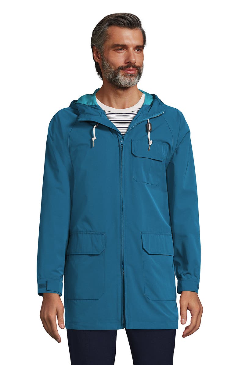 Lands' End Water Resistant Parka, Main, color, Dark Peacock