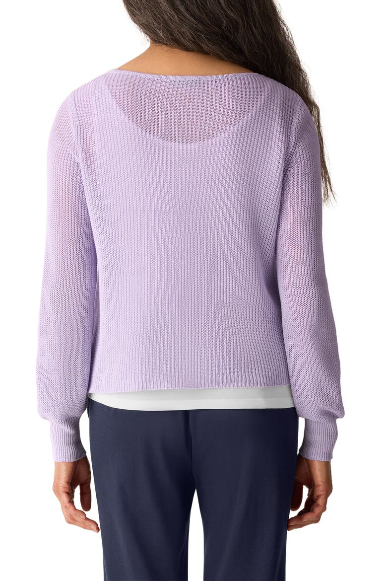 Organic Cotton & Silk Ballet Neck Sweater, Alternate, color, LILAC FROST