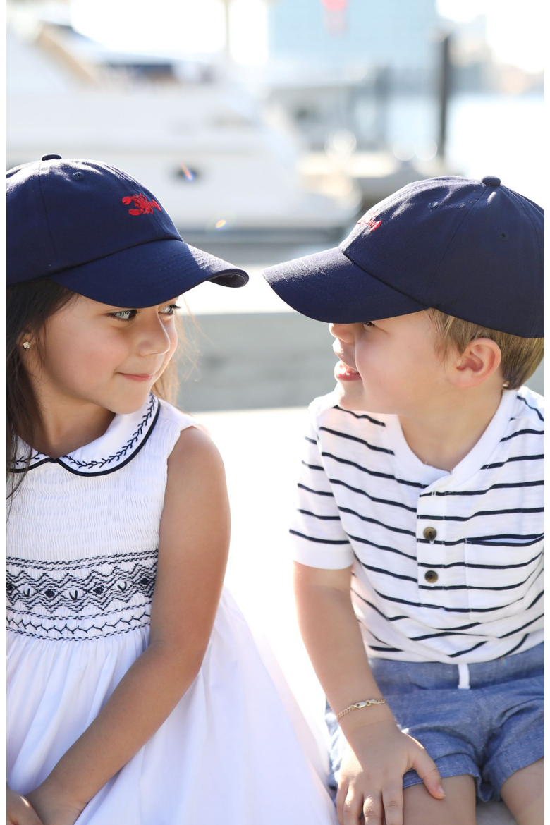 Lobster Twill Bow Baseball Hat, Alternate, color, Navy Blue