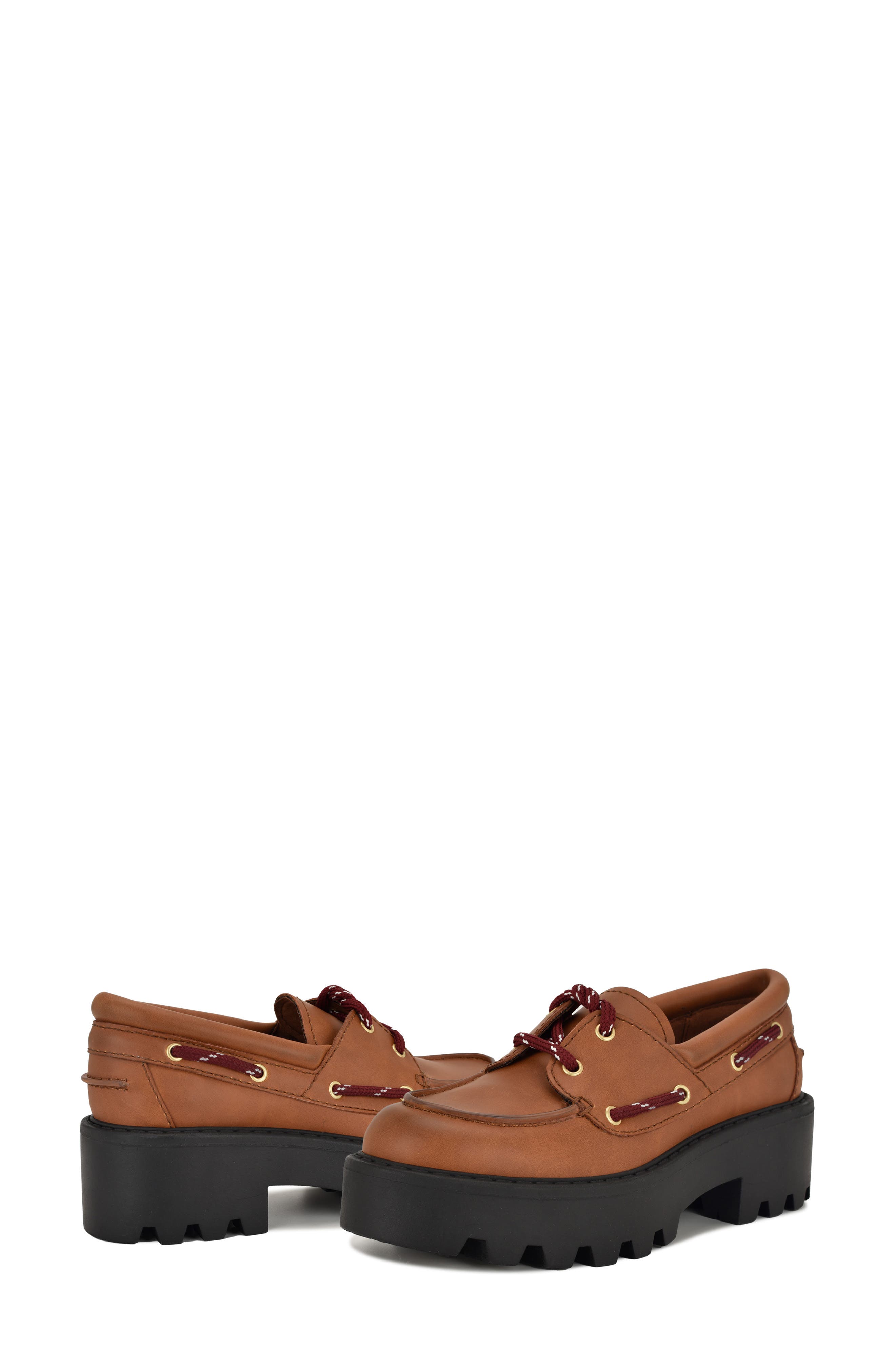 Nine West Kerisa Lug Sole Loafer, Alternate, color, Dark Natural