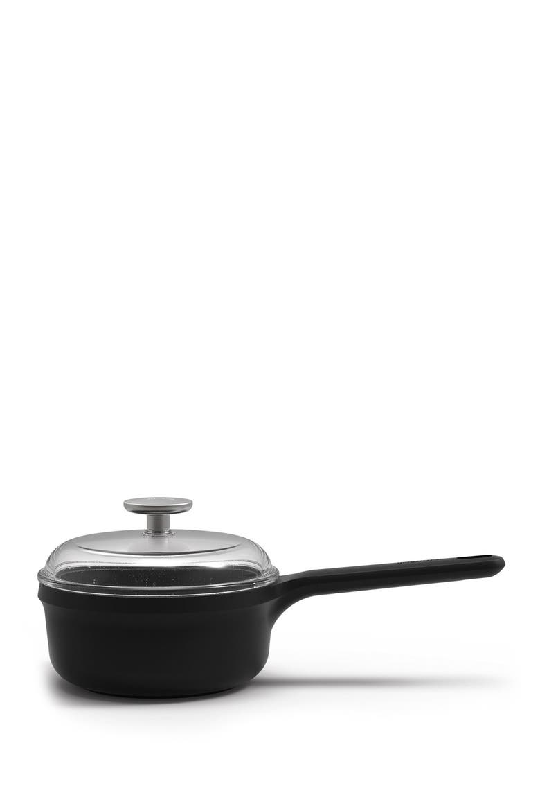 Black Gem 7" Covered Sauce Pan, Alternate, color, BLACK