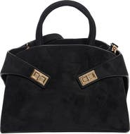 URBAN EXPRESSIONS HANDBAGS Faux Suede Double Buckle Satchel