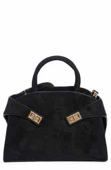 URBAN EXPRESSIONS HANDBAGS Faux Suede Double Buckle Satchel