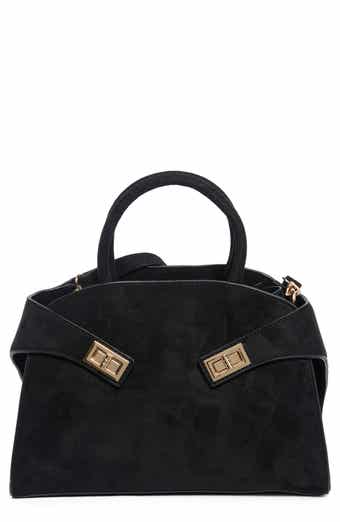URBAN EXPRESSIONS HANDBAGS Faux Suede Double Buckle Satchel