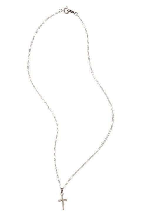 Silver & Diamond Cross Pendant