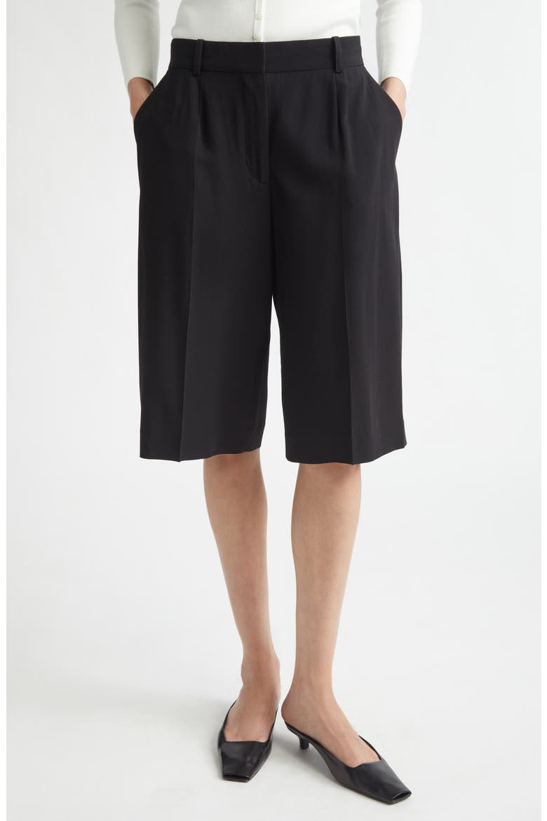 Fluid Wide Leg Shorts, Main, color, BLACK