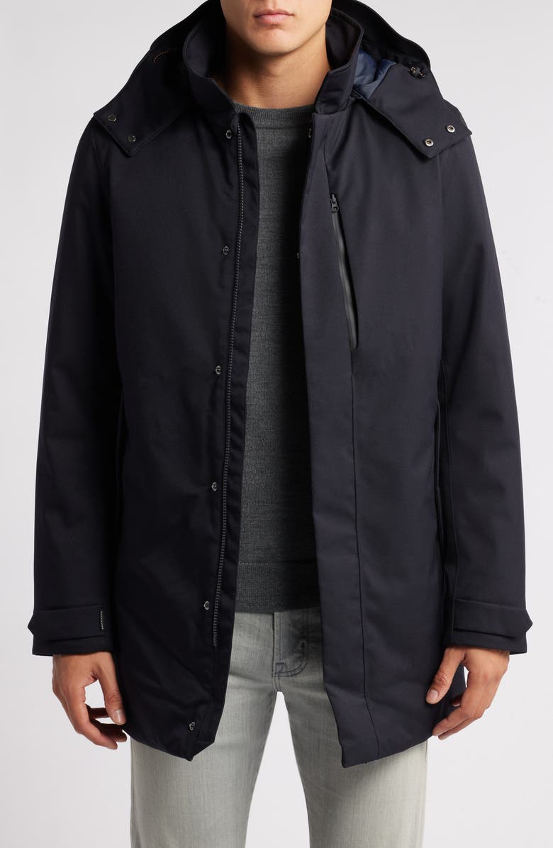 Save The Duck Sam Water Repellent Hooded Shell Jacket, Main, color,