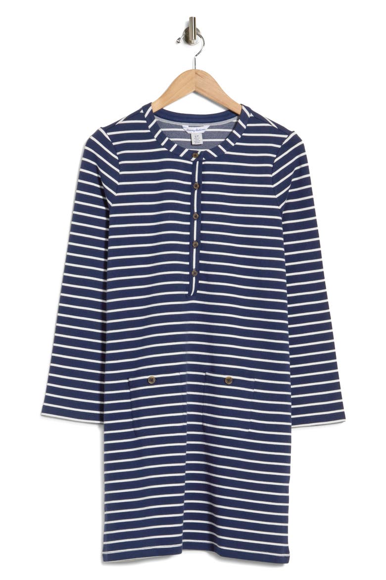 Aurora Isle Long Sleeve Dress, Main, color, COASTLINE