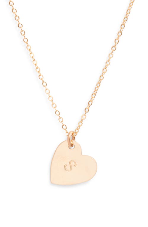 Set & Stones Sophia Initial Heart Pendant Necklace In Gold/s
