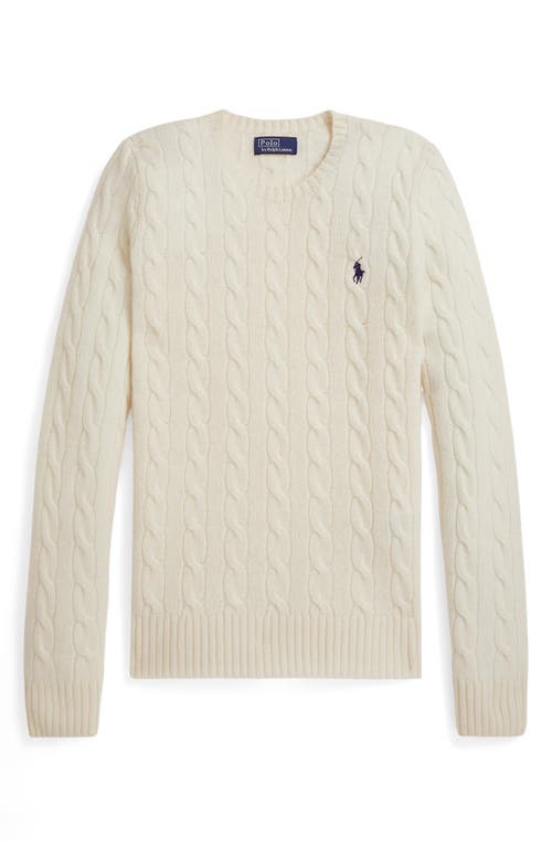 Polo Ralph Lauren Women's Cable Wool-cashmere Crewneck Sweater In Neutral