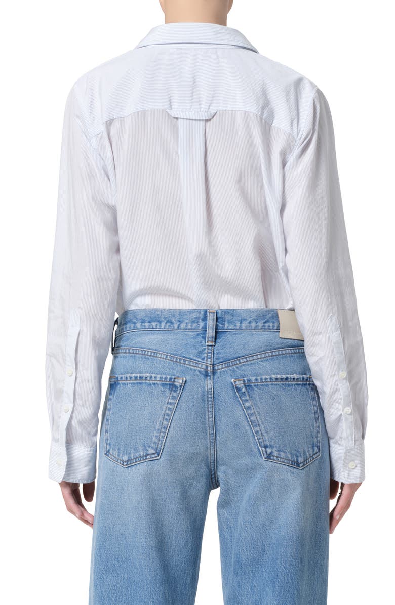 Citizens of Humanity Avni Slim Fit Button-Up Shirt, Alternate, color, Blue Microstripe