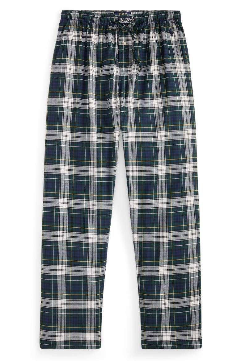 Plaid Cotton Flannel Pajama Pants, Alternate, color, MAYBORNE PLAID/ CRUISE NAVY PP