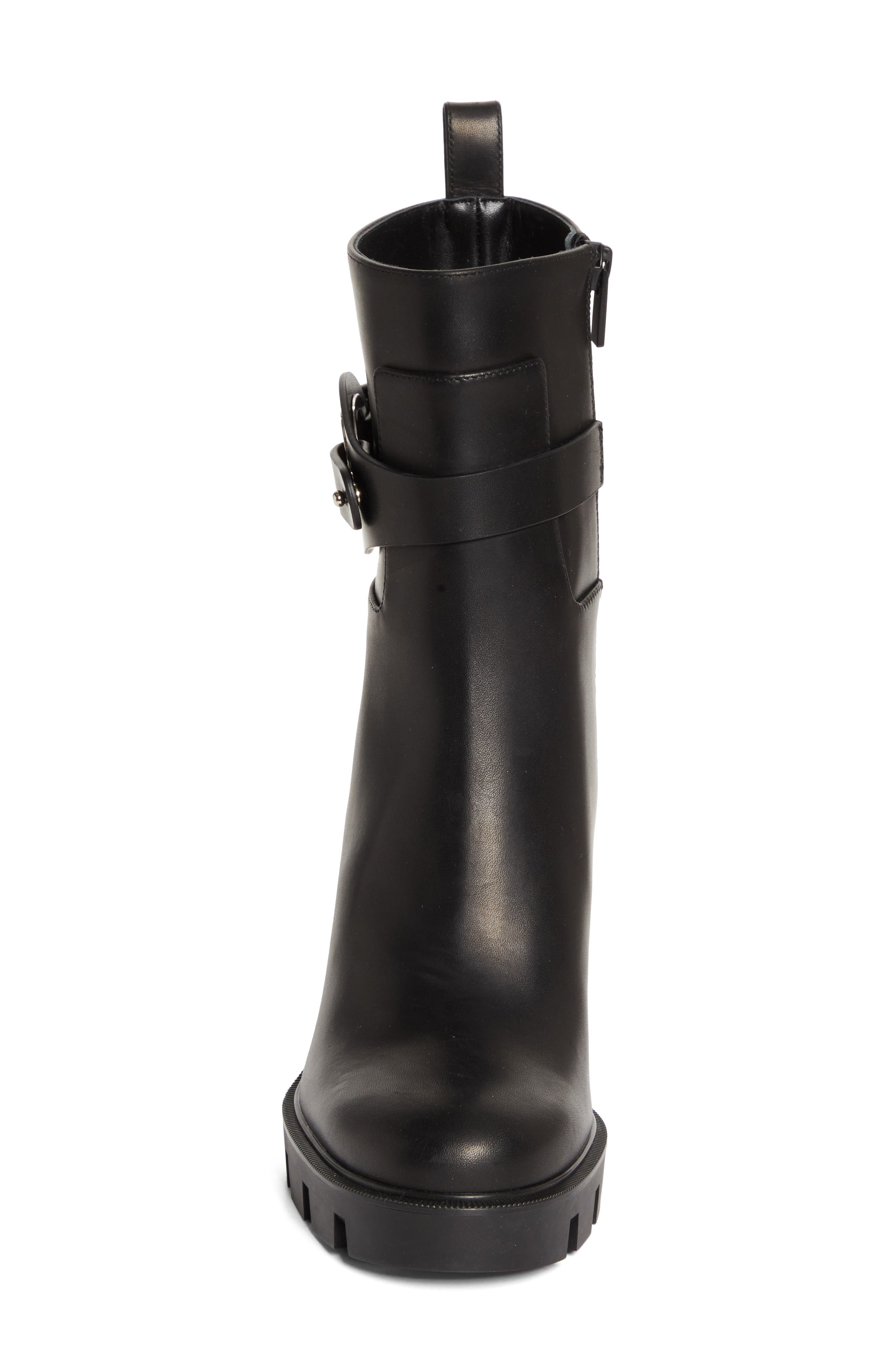 Christian Louboutin Dianouchette Lug Sole Bootie, Alternate, color, Black/ Black Lucido