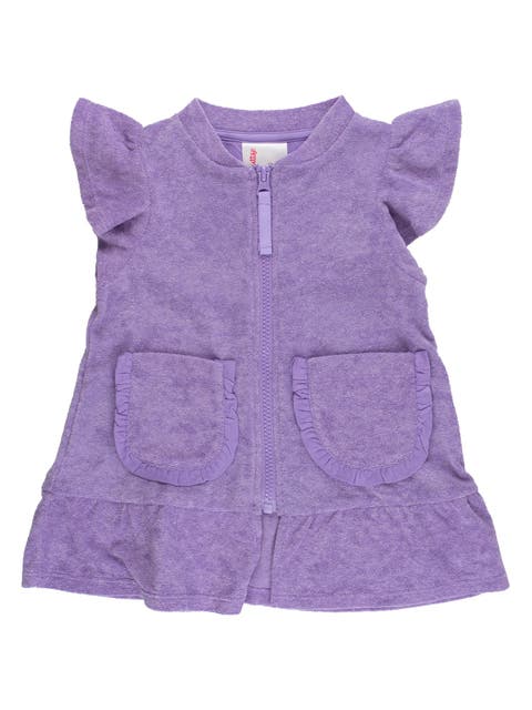 Terry Butterfly Sleeve Full Zip Cover-Up