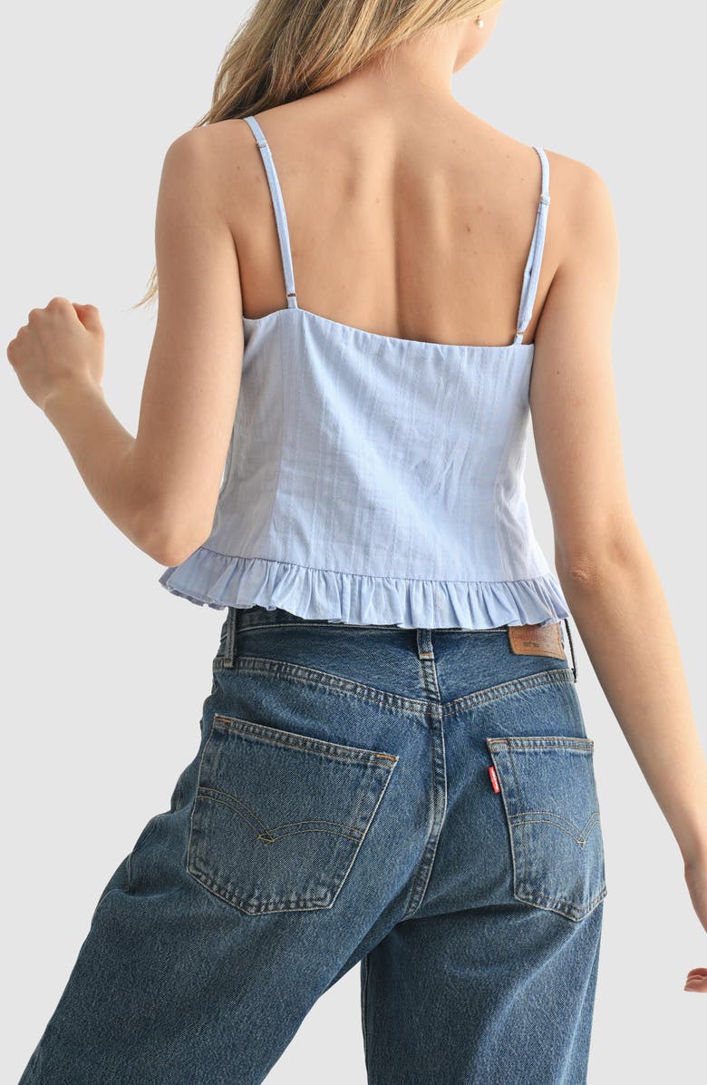 All in Favor Bow Detail Button Camisole, Alternate, color, Blue
