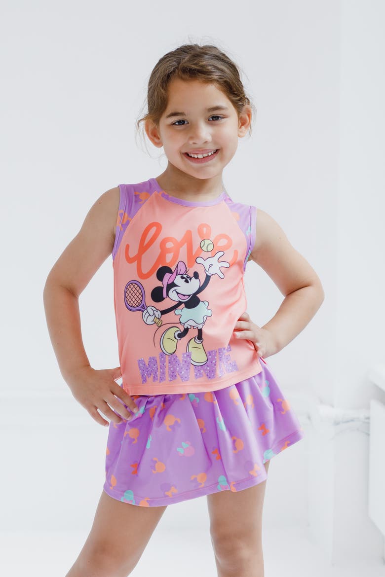 Minnie Mouse Athletic 2-Piece Tank Top and Skort Set, Alternate, color, Minnie Pink and Purple