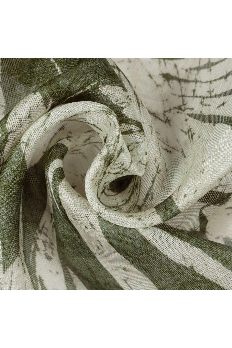 Palm Leaves Square, Alternate, color, Olive