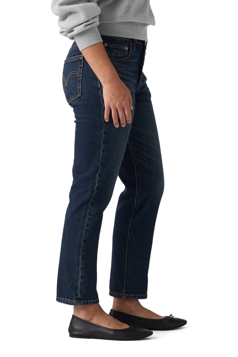 501® Crop Straight Leg Jeans, Alternate, color, TIME TAKE