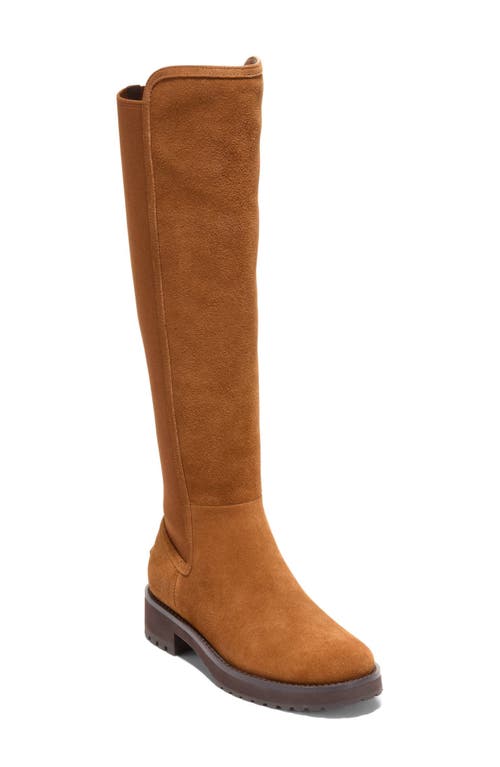 Cole Haan Lyndon Waterproof Tall Boot in Tobacco Suede 