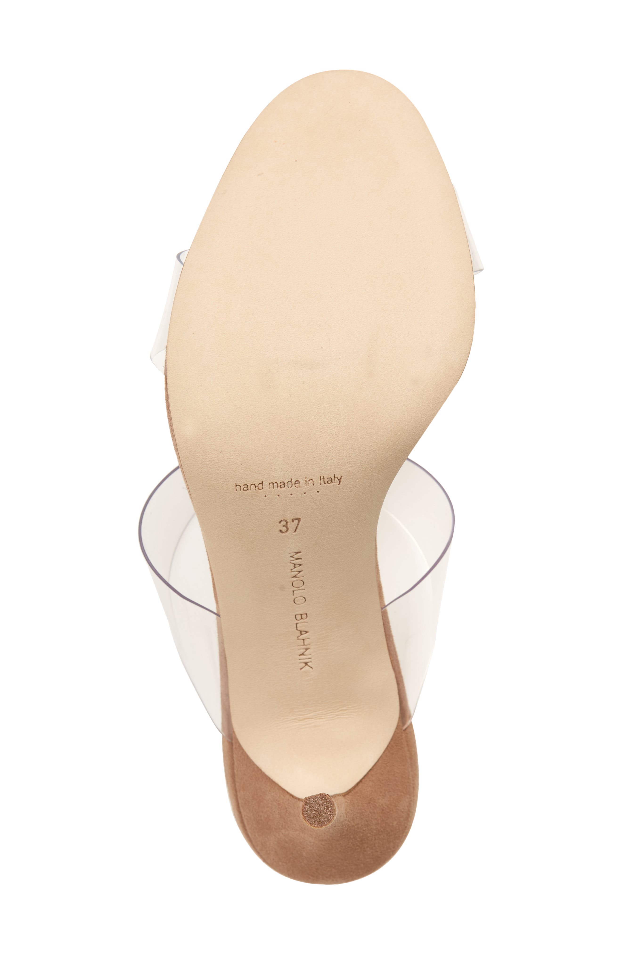 Manolo Blahnik Scolto Clear Double Strap Sandal, Alternate, color, 