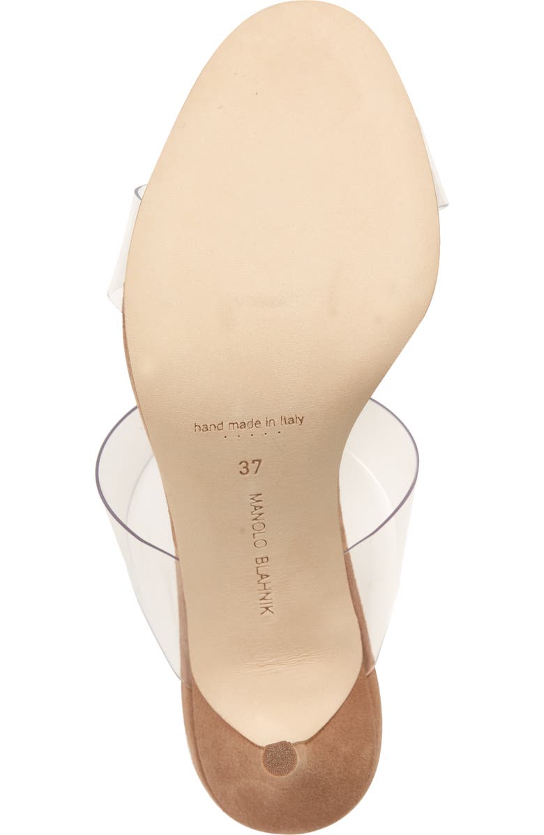 Manolo Blahnik Scolto Clear Double Strap Sandal, Alternate, color,