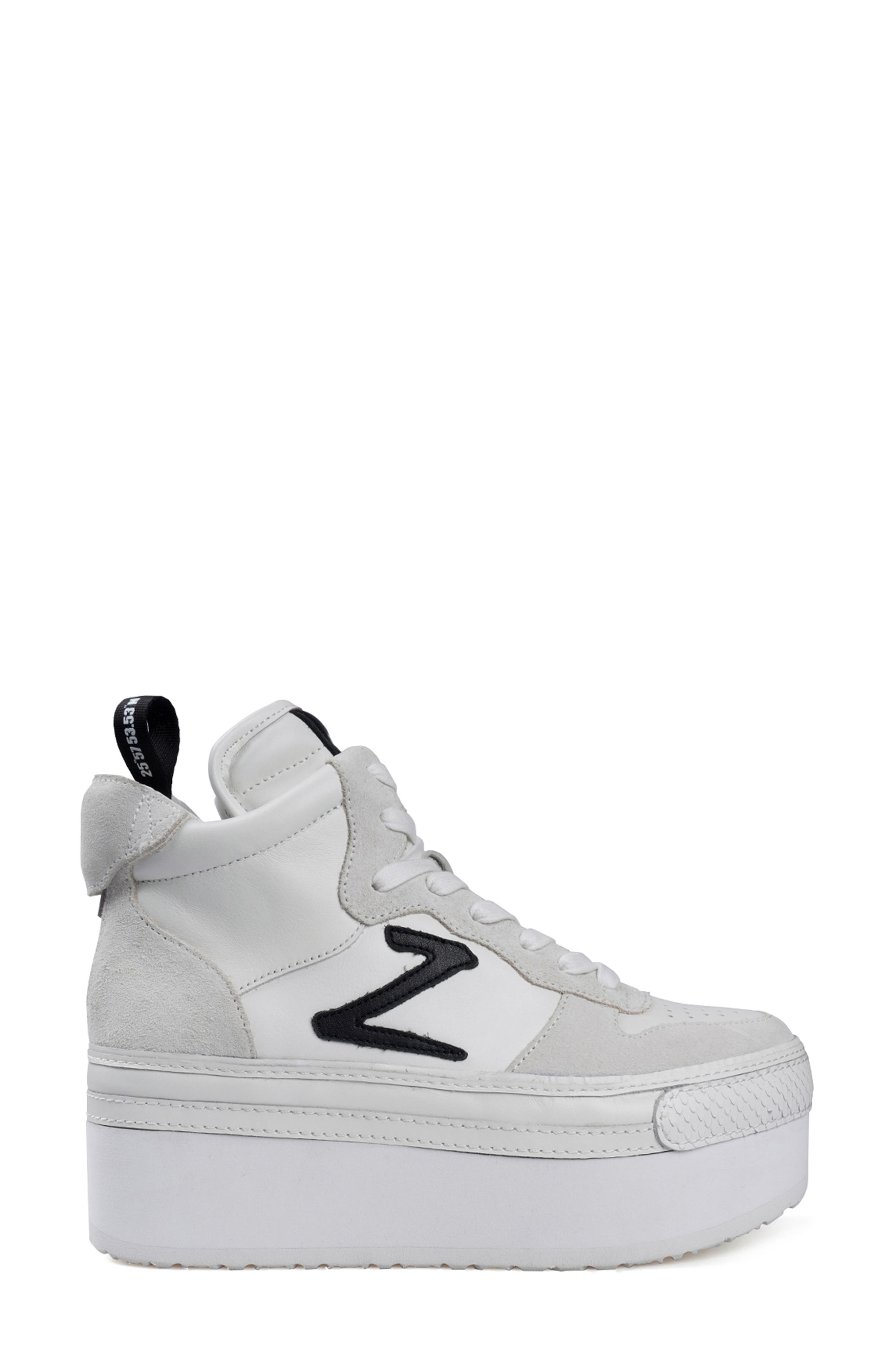 Bruce Platform Sneaker, Alternate, color, OFF WHITE LEATHER