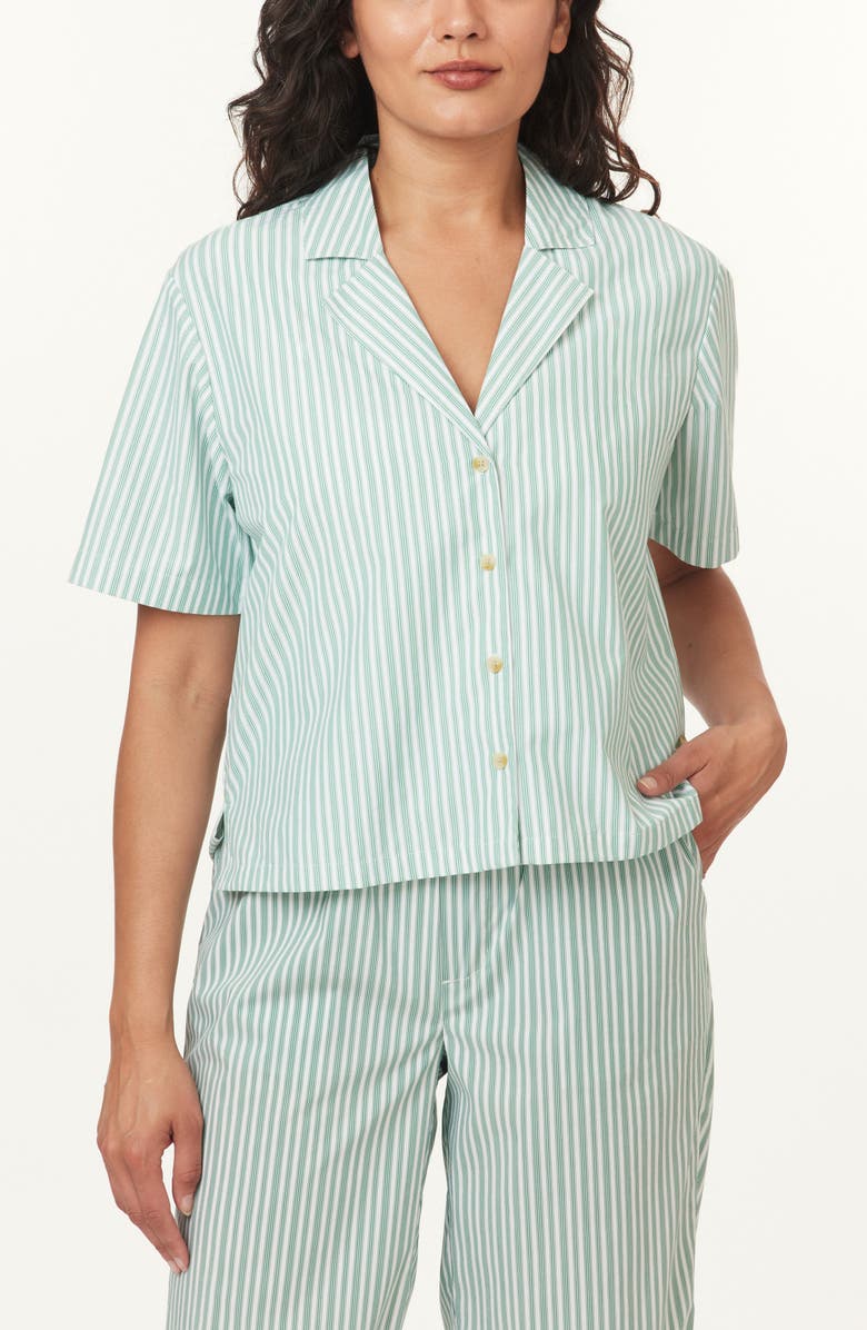Scotch & Soda Striped Camp Shirt, Alternate, color, Y/ D Stripe