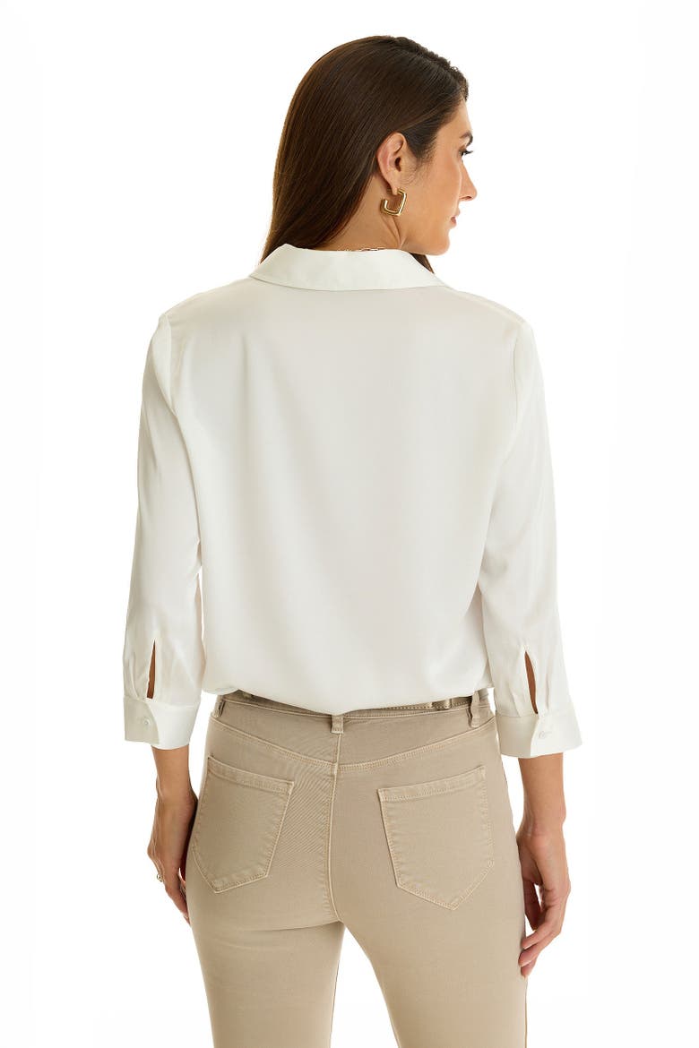 Sara Silk Blouse, Alternate, color, white