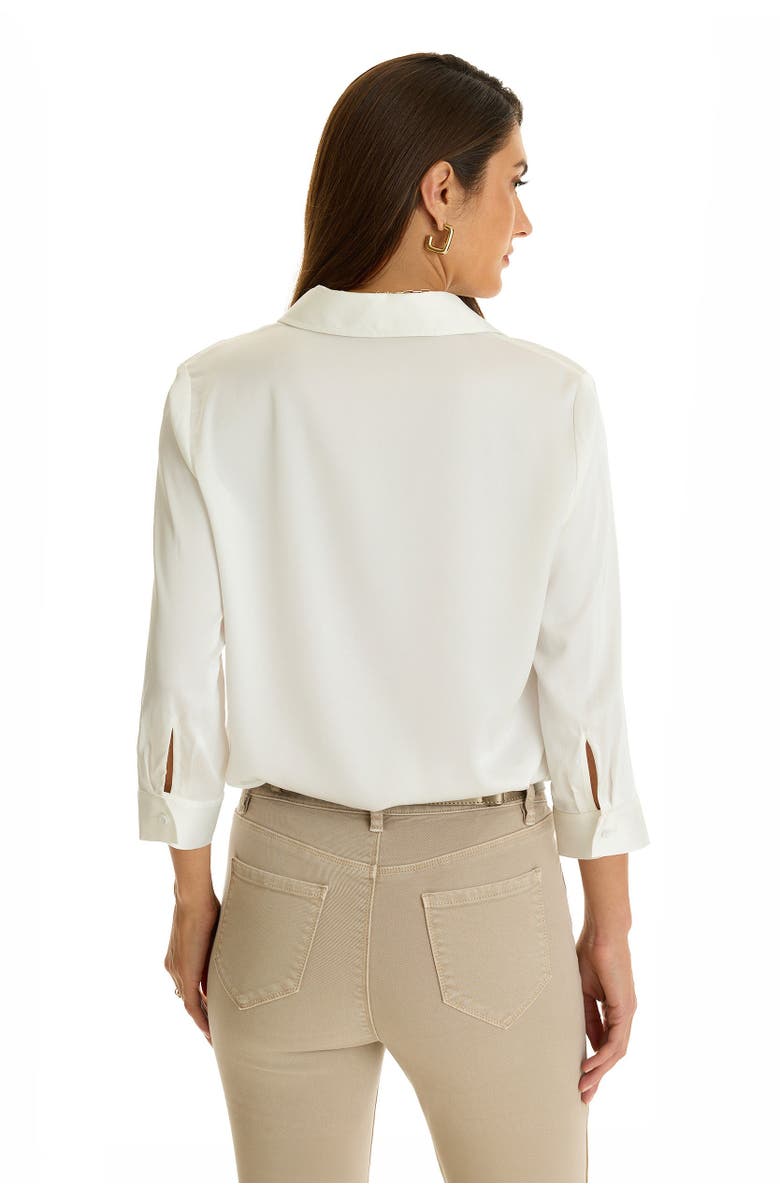 The Noli Shop Sara Silk Blouse, Alternate, color, White