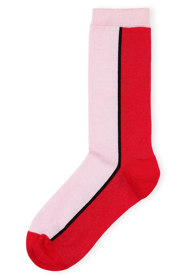 Colorblock Crew Socks, Main, color, LOLLIPOP