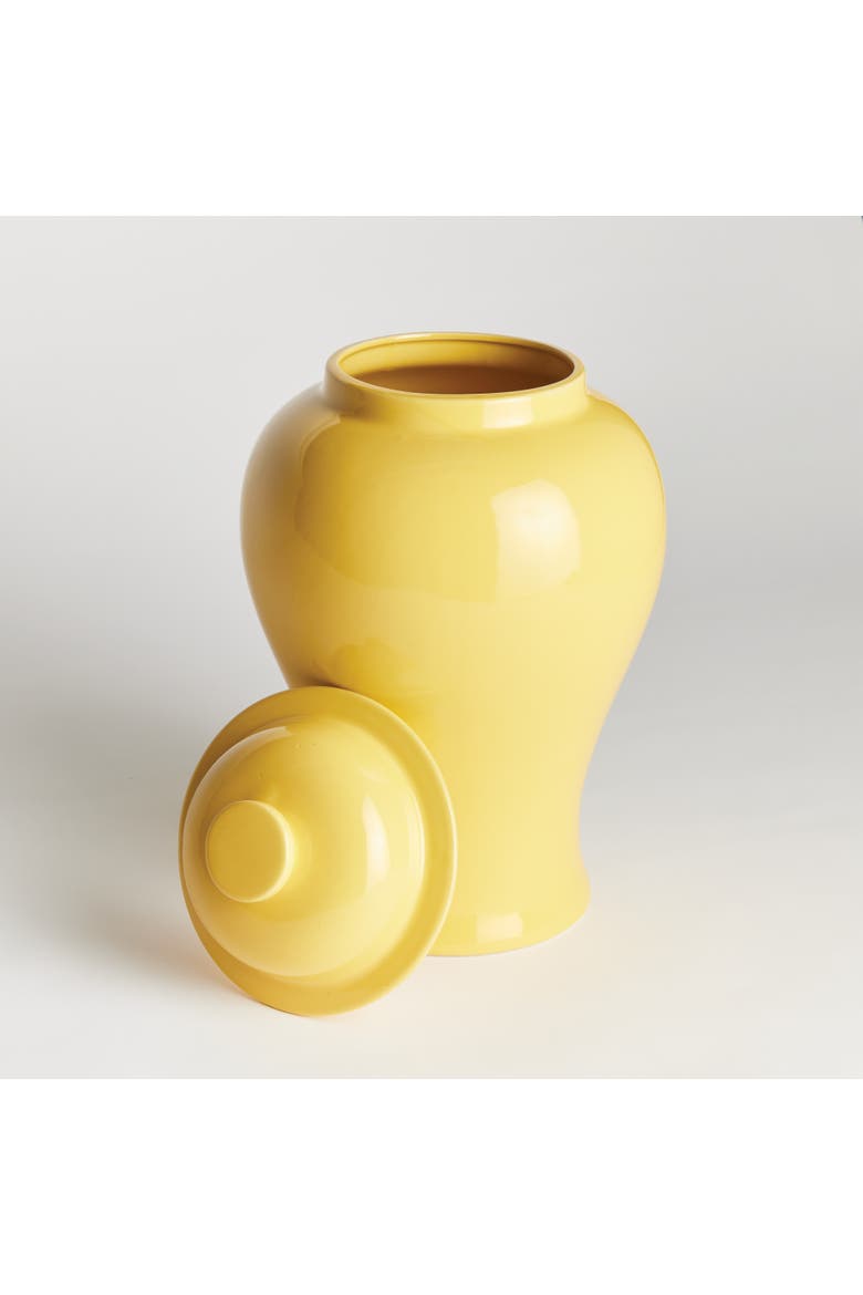 Koa Lidded Ginger Jar, Alternate, color, Yellow
