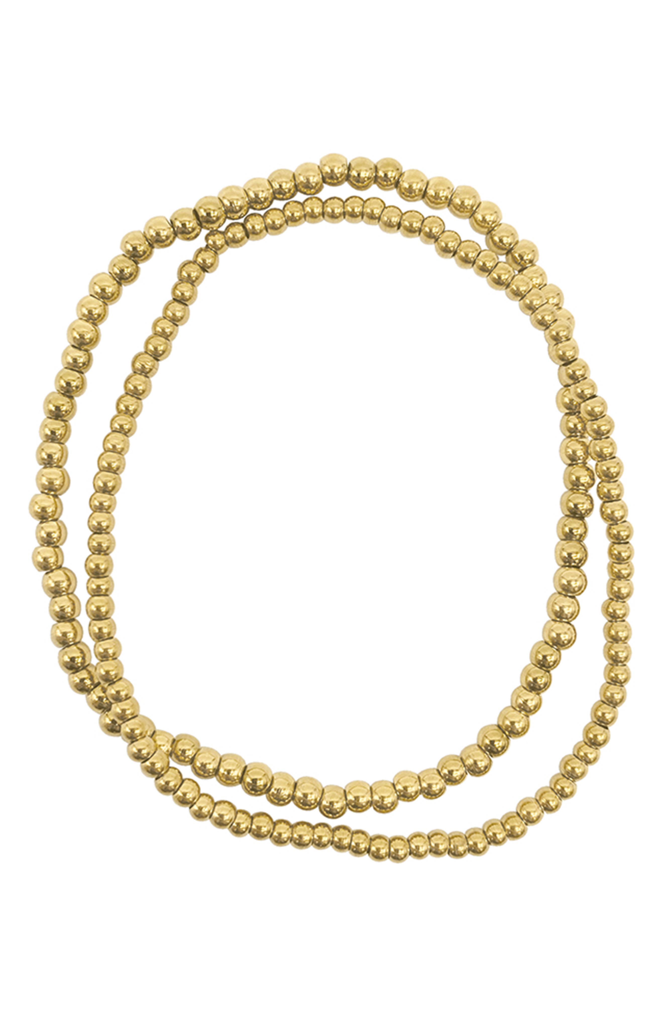 Adornia Set of 2 Ball Water Resistant Beaded Bracelets