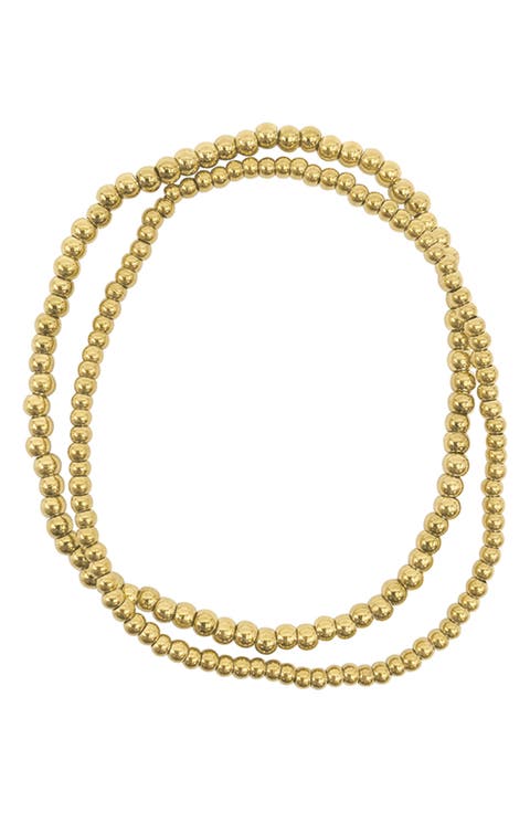 Set of 2 Ball Water Resistant Beaded Bracelets