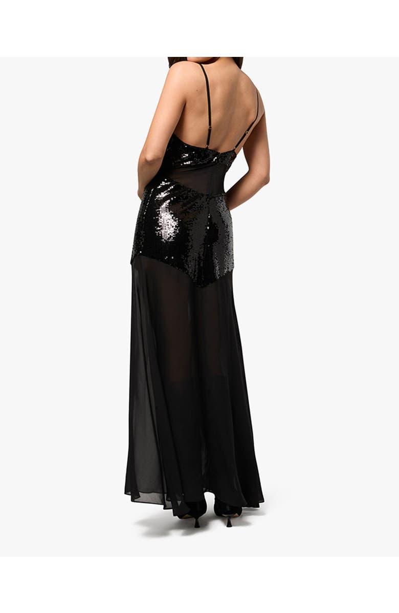 WeWoreWhat Sheer Panel Maxi Dress, Alternate, color, 