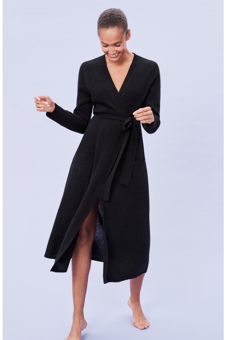 Cashmere Robe, Main, color, PURPLE MESA HEATHER