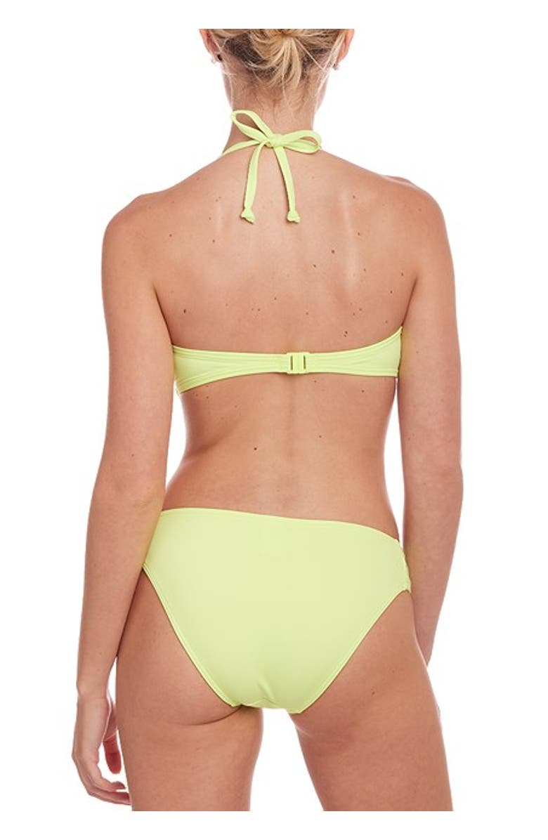 LASCANA Twist Bandeau Bikini Top Size 34D, Alternate, color, Bright Green