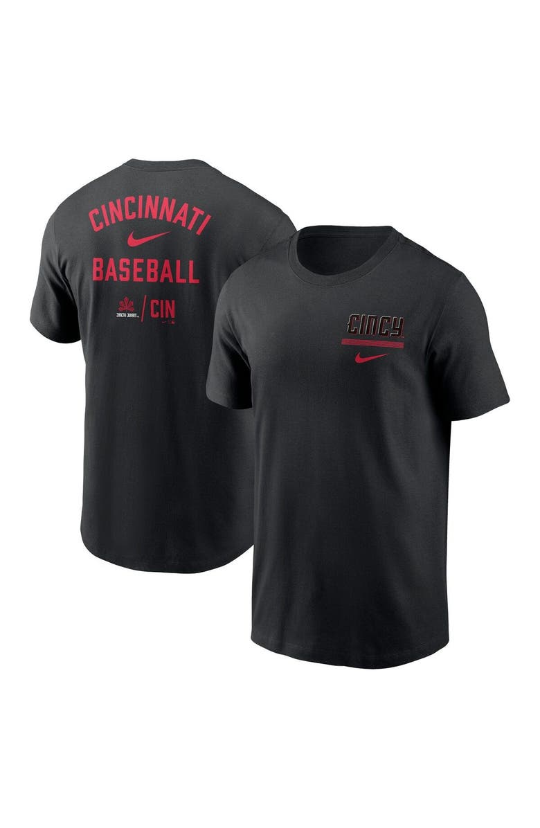Nike Men's Nike Black Cincinnati Reds City Connect Double T-Shirt, Main, color, Black