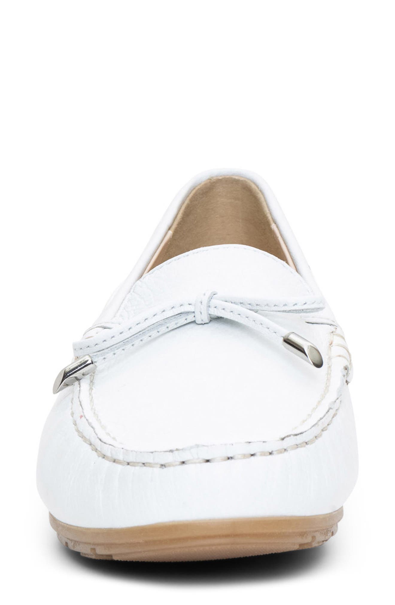 Amarillo Leather Driving Shoe, Alternate, color, WHITE CERVOCALF