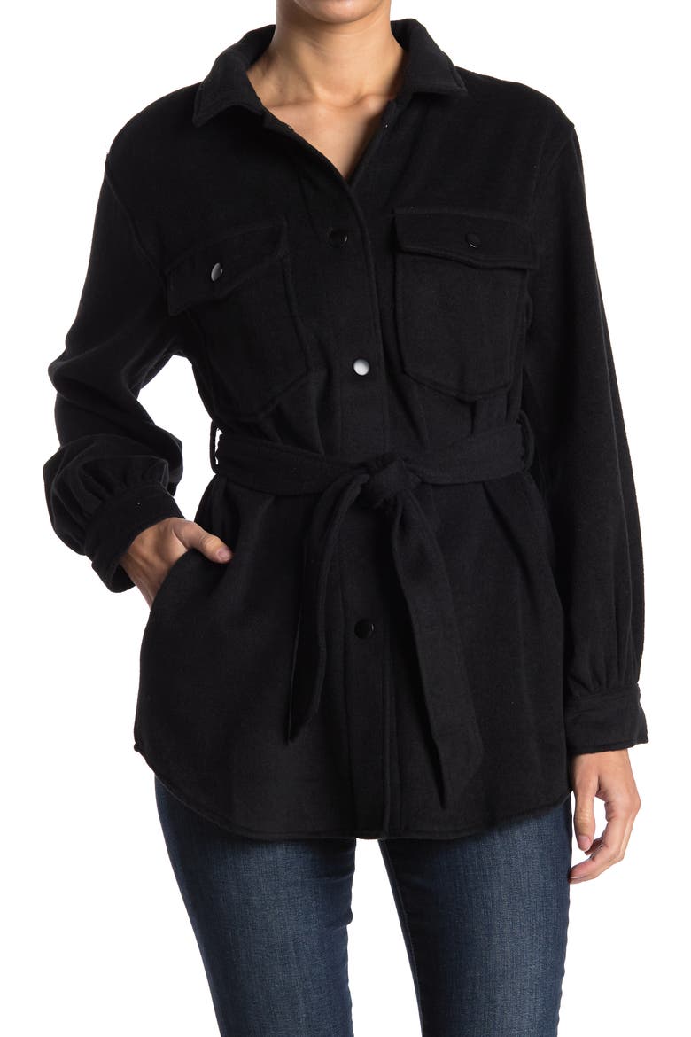 Tie Shacket, Main, color, BLACK