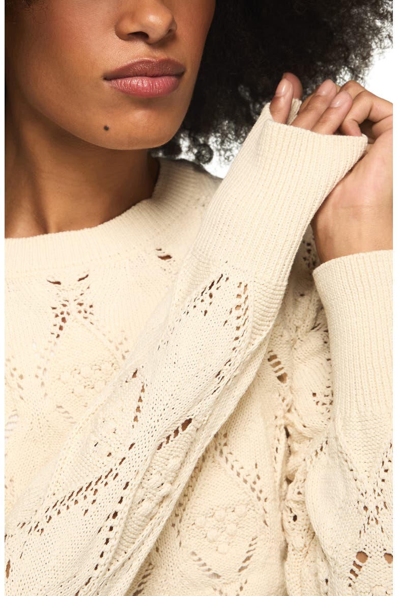 Open Stitch Sweater, Alternate, color, TOFU