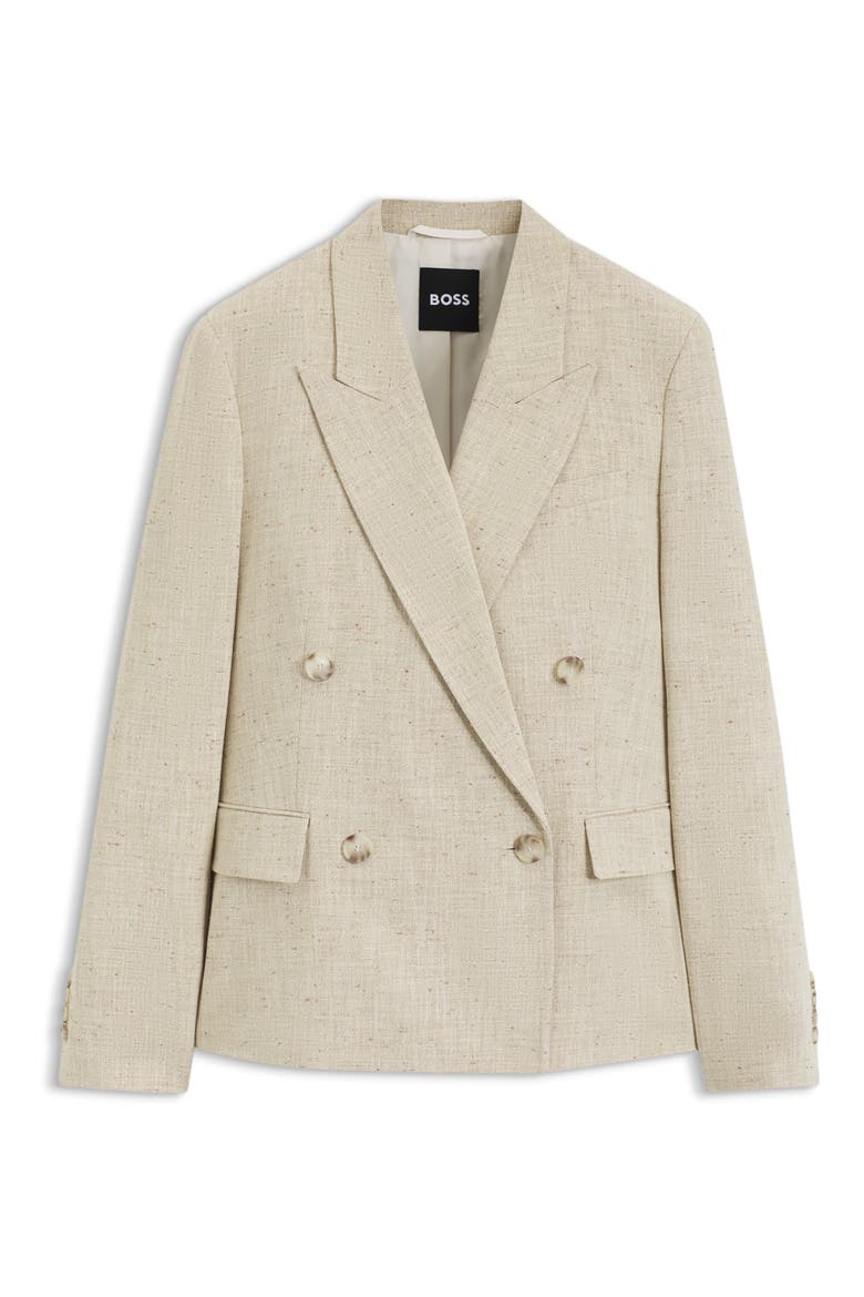 Jaleto Double Breasted Slub Jacket, Alternate, color, TORTOISE SHELL MELANGE