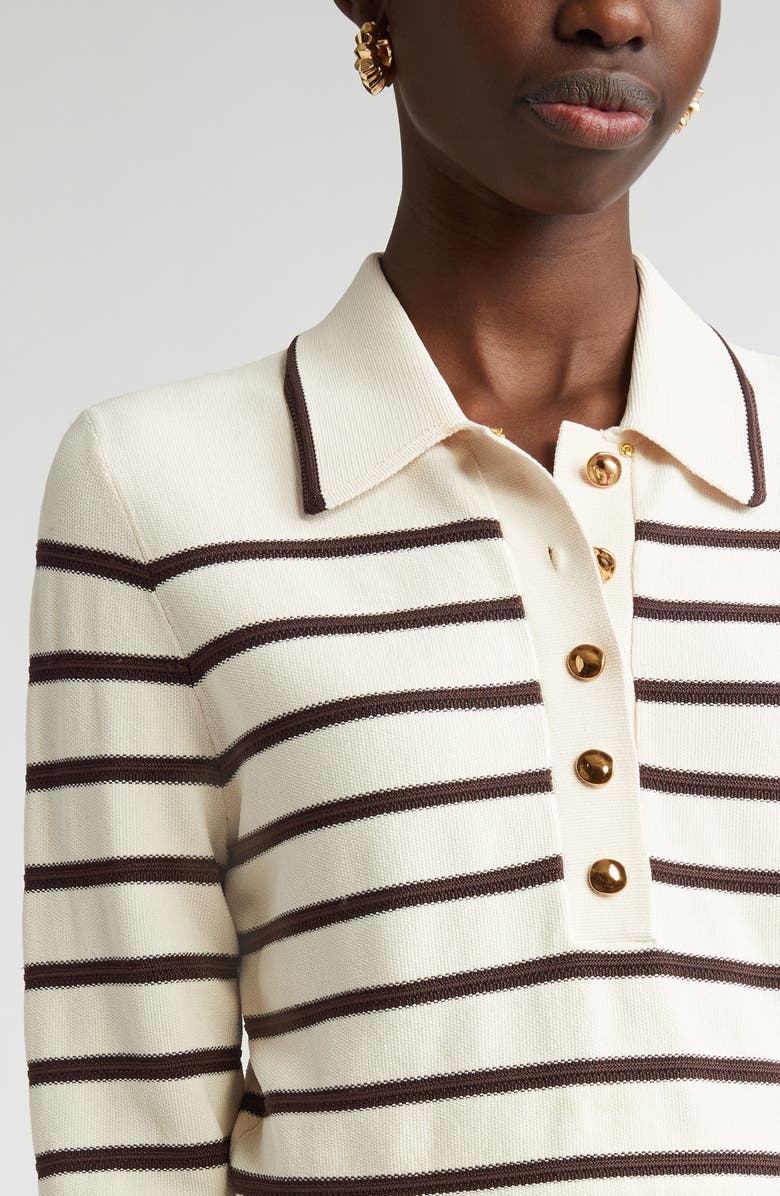 Zimmermann Stripe Crop Polo, Alternate, color,