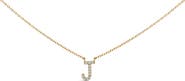 Haus of Brilliance 10K Yellow Gold Diamond Accent "A-Z" Block Initial Pendant Necklace